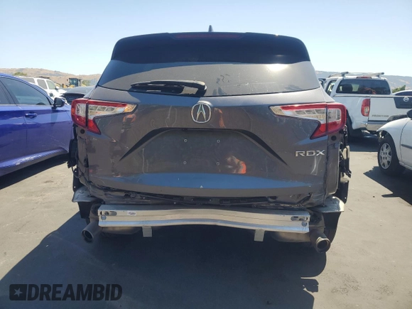 2021 Acura RDX Technology with VIN 5J8TC1H56ML012167, listed as a Copart auction lot 62325985 with 24,465 mi miles and Salvage title. Bid and sale history available at DreamBid. Image 6.