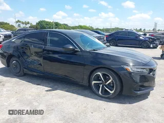 2022 Honda Accord Sport SE with VIN 1HGCV1F42NA034507, listed as a IAAI auction lot 42146558 with 35,673 mi miles and . Bid and sale history available at carsss.com. Image 1.