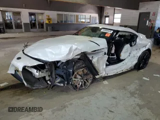 2023 Toyota GR Supra 3.0 with VIN WZ1DB0G08PW058285, listed as a Copart auction lot 54500434 with 0 mi miles and Salvage Title. Bid and sale history available at carsss.com. Image 1.