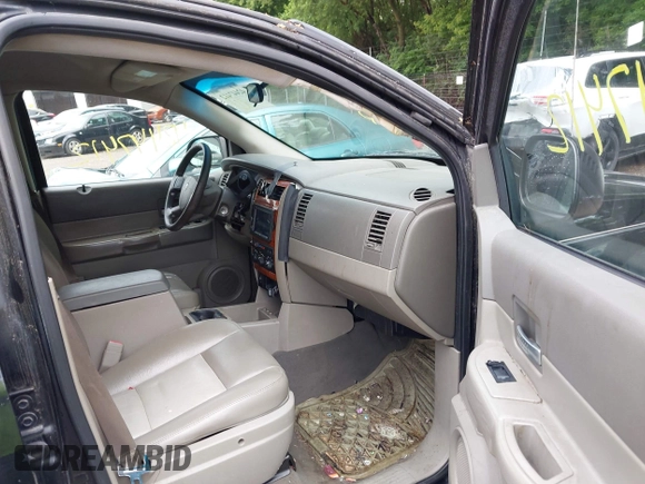2007 Dodge Durango SLT with VIN 1D8HD48PX7F508243, listed as a IAAI auction lot 42447412 with 195,980 mi miles and . Bid and sale history available at DreamBid. Image 5.