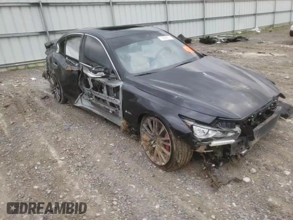 2020 Infiniti Q50 Red Sport 400 with VIN JN1FV7AP6LM630007, listed as a Copart auction lot 52964315 with Not provided miles and Salvage title. Bid and sale history available at DreamBid. Image 11.