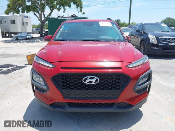 2021 Hyundai Kona SEL with VIN KM8K22AA8MU601480, listed as a IAAI auction lot 39589701 with 55,876 mi miles and . Bid and sale history available at carsss.com. Image 12.