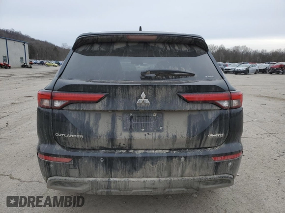 2022 Mitsubishi Outlander ES with VIN JA4J4TA88NZ073855, listed as a Copart auction lot 43963085 with 38,299 mi miles and Salvage Title. Bid and sale history available at carsss.com. Image 6.
