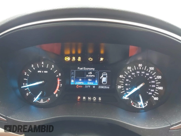 2014 Ford Fusion SE with VIN 3FA6P0HDXER192263, listed as a IAAI auction lot 41894357 with 209,626 mi miles. Bid and sale history available at carsss.com. Image 7.