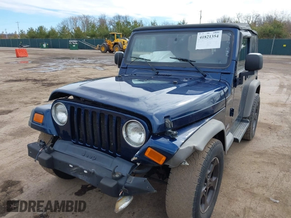 2005 Jeep Wrangler Sport with VIN 1J4FA49S05P384308, listed as a IAAI auction lot 41821354 with 106,394 mi miles. Bid and sale history available at carsss.com. Image 17.