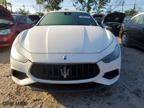2023 Maserati Ghibli Modena with VIN ZAM57YSMXPX411516, listed as a Copart auction lot 73631704 with 0 mi miles and Salvage Title. Bid and sale history available at carsss.com. Image 5.