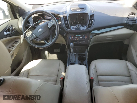 2017 Ford Escape Titanium with VIN 1FMCU9J90HUD28716, listed as a Copart auction lot 53694635 with 90,484 mi miles and Salvage Title. Bid and sale history available at carsss.com. Image 8.