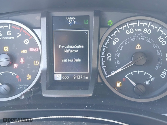 2021 Toyota Tacoma 4WD SR with VIN 3TMCZ5AN4MM401998, listed as a IAAI auction lot 41712813 with 91,371 mi miles. Bid and sale history available at carsss.com. Image 7.