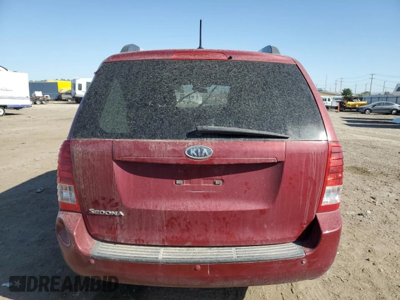 2012 Kia Sedona LX with VIN KNDMG4C73C6445301, listed as a Copart auction lot 68065444 with 177,259 mi miles and Salvage Title. Bid and sale history available at carsss.com. Image 6.