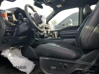 2024 Ford F-150 Raptor with VIN 1FTFW1RG9RFA65096, listed as a Copart auction lot 43702405 with 21,959 mi miles and Salvage Title. Bid and sale history available at DreamBid. Image 7.