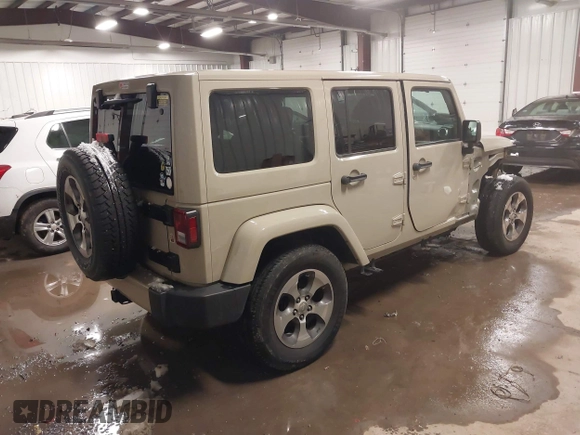 2018 Jeep Wrangler JK Unlimited Sahara with VIN 1C4HJWEG4JL803516, listed as a IAAI auction lot 41127652 with 85,749 mi miles. Bid and sale history available at carsss.com. Image 4.