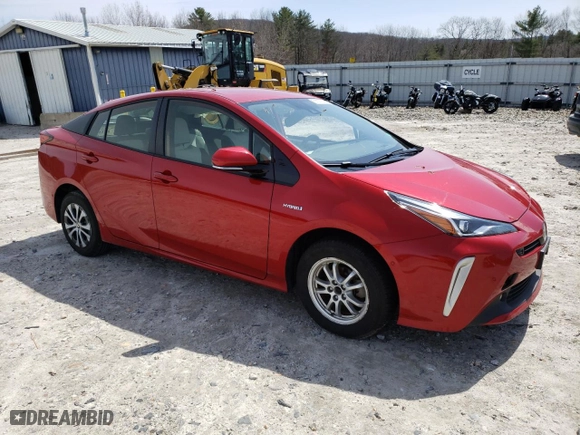 2019 Toyota Prius LE with VIN JTDL9RFU6K3008249, listed as a Copart auction lot 51370235 with 82,469 mi miles and Salvage Title. Bid and sale history available at carsss.com. Image 4.