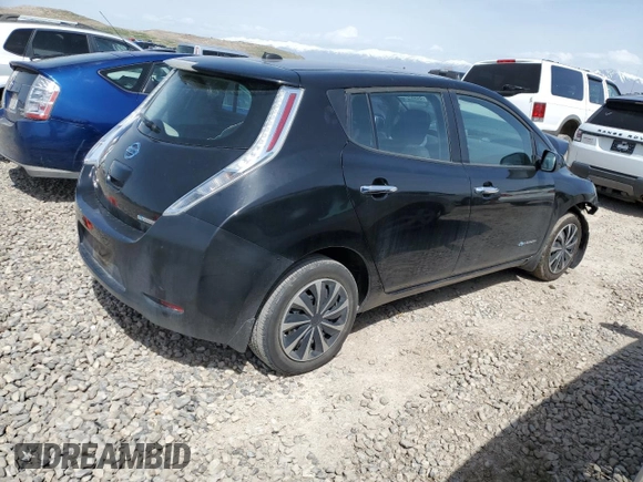2013 Nissan LEAF S with VIN 1N4AZ0CP2DC417889, listed as a Copart auction lot 52204745 with 0 mi miles and Salvage Title. Bid and sale history available at carsss.com. Image 3.