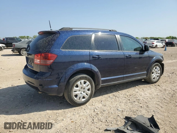 2018 Dodge Journey SE with VIN 3C4PDCABXJT448836, listed as a Copart auction lot 50164395 with 88,364 mi miles and Salvage Title. Bid and sale history available at carsss.com. Image 3.