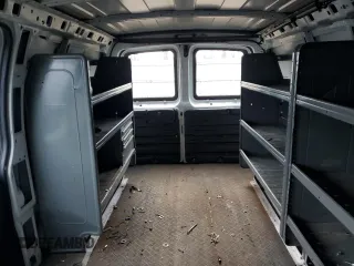 2020 GMC Savana Cargo Van with VIN 1GTW7AFG0L1160216, listed as a Copart auction lot 85628164 with 76,682 mi miles and Salvage Title. Bid and sale history available at carsss.com. Image 10.