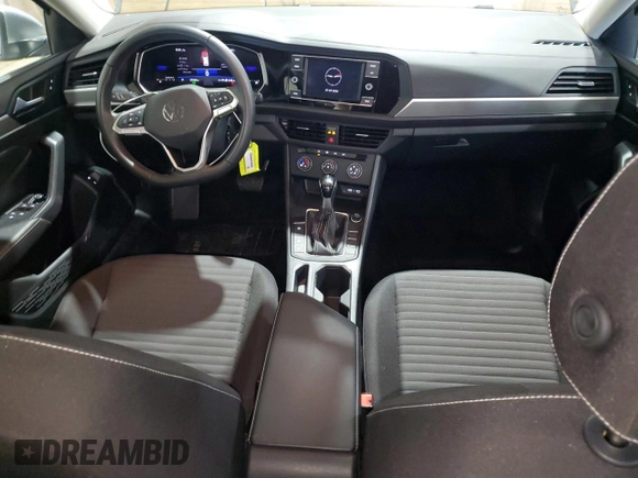 2024 Volkswagen Jetta S with VIN 3VW5M7BU2RM081318, listed as a Copart auction lot 63502205 with 27,240 mi miles and Clean title. Bid and sale history available at DreamBid. Image 8.