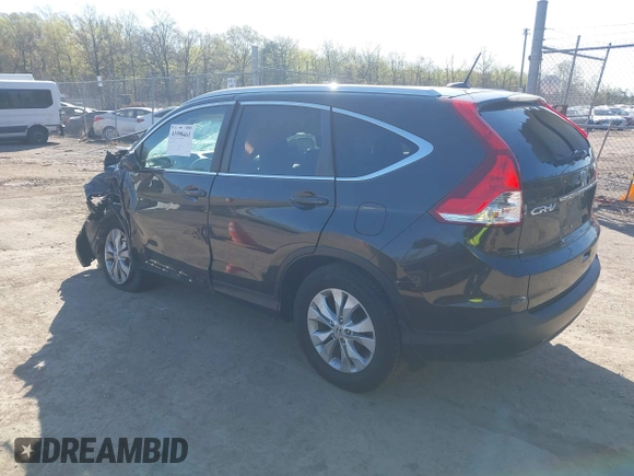 2013 Honda CR-V EX-L with VIN 5J6RM3H71DL048684, listed as a IAAI auction lot 41990461 with 81,273 mi miles and . Bid and sale history available at DreamBid. Image 3.