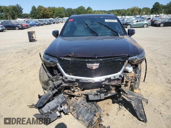 2021 Cadillac XT6 Sport with VIN 1GYKPGRS1MZ141432, listed as a Copart auction lot 75810734 with 56,925 mi miles and Salvage title. Bid and sale history available at DreamBid. Image 5.