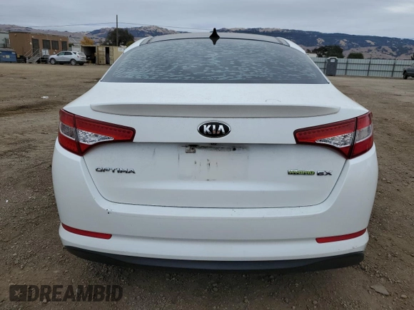 2013 Kia Optima Hybrid LX with VIN KNAGM4AD5D5057778, listed as a Copart auction lot 82169854 with 175,954 mi miles and Salvage Title. Bid and sale history available at carsss.com. Image 6.