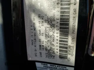2000 Mitsubishi Galant ES with VIN 4A3AA46G7YE121584, listed as a Copart auction lot 73780824 with 0 mi miles and Salvage Title. Bid and sale history available at carsss.com. Image 12.