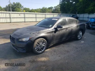 2021 Infiniti Q50 Luxe with VIN JN1EV7BP0MM700743, listed as a Copart auction lot 63568055 with 85,821 mi miles and Salvage title. Bid and sale history available at DreamBid. Image 1.