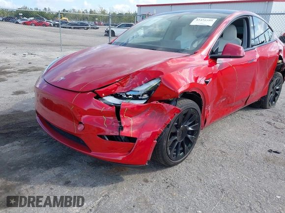 2023 Tesla Model Y Long Range with VIN 7SAYGDEE1PA154996, listed as a IAAI auction lot 41472595 with 24,861 mi miles and . Bid and sale history available at DreamBid. Image 6.