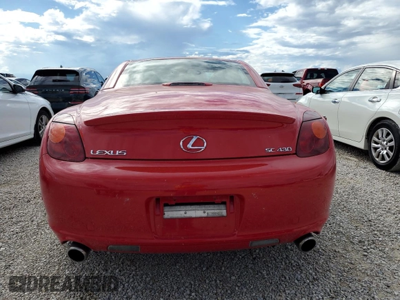 2004 Lexus SC with VIN JTHFN48Y540058333, listed as a Copart auction lot 74307164 with Not Provided miles and Non Repairable. Bid and sale history available at carsss.com. Image 6.