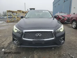 2018 Infiniti Q50 Luxe with VIN JN1EV7AR5JM442833, listed as a Copart auction lot 56628175 with 92,127 mi miles and Salvage title. Bid and sale history available at DreamBid. Image 5.