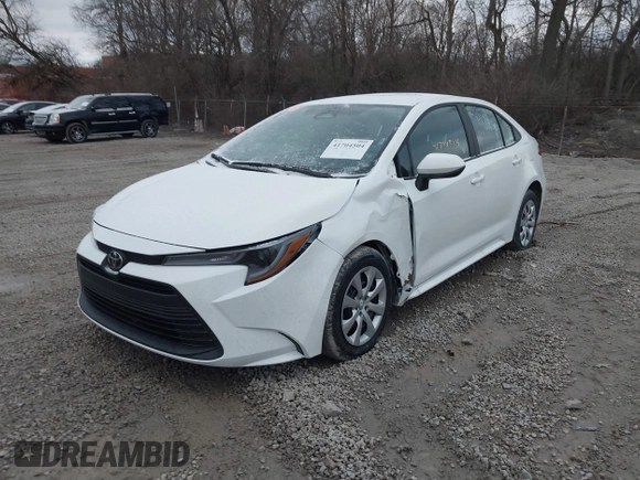 2025 Toyota Corolla LE with VIN 5YFB4MDE0SP263415, listed as a IAAI auction lot 41704504 with 2,178 mi miles. Bid and sale history available at carsss.com. Image 2.