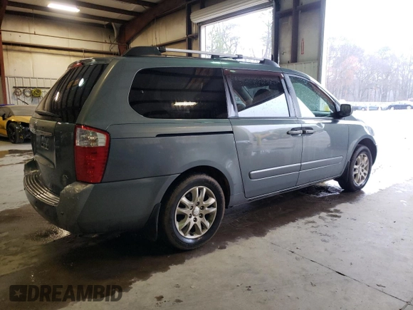 2007 Kia Sedona LX with VIN KNDMB233576162999, listed as a Copart auction lot 44761085 with 184,798 mi miles and Salvage Title. Bid and sale history available at carsss.com. Image 3.