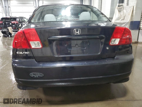 2004 Honda Civic LX with VIN 2HGES16584H519888, listed as a Copart auction lot 49333265 with 166,286 mi miles and Salvage Title. Bid and sale history available at DreamBid. Image 6.