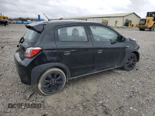 2023 Mitsubishi Mirage Black Edition with VIN ML32AWHJ5PH001181, listed as a Copart auction lot 47870945 with 52,757 mi miles and Salvage title. Bid and sale history available at DreamBid. Image 3.