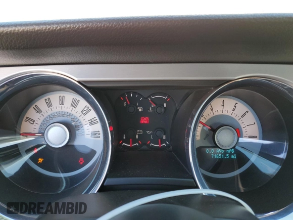 2012 Ford Mustang GT Premium with VIN 1ZVBP8CF1C5266585, listed as a Copart auction lot 44407035 with 71,651 mi miles and Salvage Title. Bid and sale history available at DreamBid. Image 9.