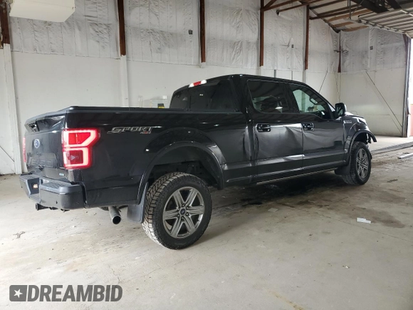 2018 Ford F-150 XL with VIN 1FTFW1EG1JFC18807, listed as a Copart auction lot 60664725 with 129,841 mi miles and Salvage title. Bid and sale history available at DreamBid. Image 3.