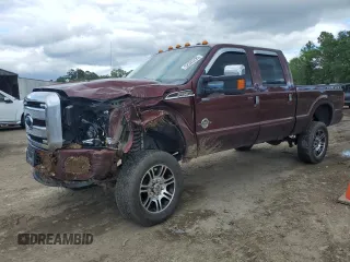 2015 Ford Super Duty F-250 SRW Lariat with VIN 1FT7W2BTXFEA92746, listed as a Copart auction lot 52303235 with 165,040 mi miles and Salvage Title. Bid and sale history available at carsss.com. Image 1.