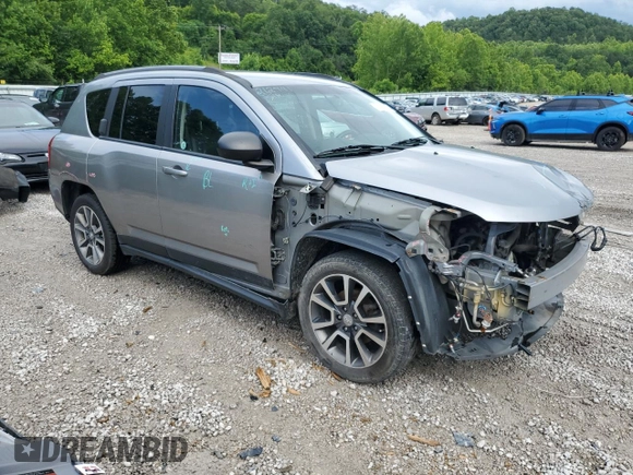 2017 Jeep Compass Sport with VIN 1C4NJCBAXHD166993, listed as a Copart auction lot 61578975 with 95,787 mi miles and Salvage title. Bid and sale history available at DreamBid. Image 4.