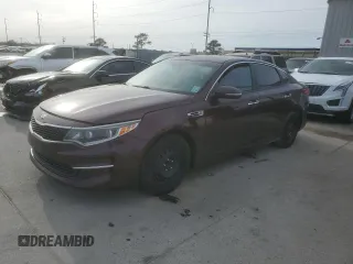 2016 Kia Optima LX Turbo with VIN 5XXGT4L13GG010757, listed as a Copart auction lot 45163025 with 104,795 mi miles and Salvage Title. Bid and sale history available at carsss.com. Image 1.