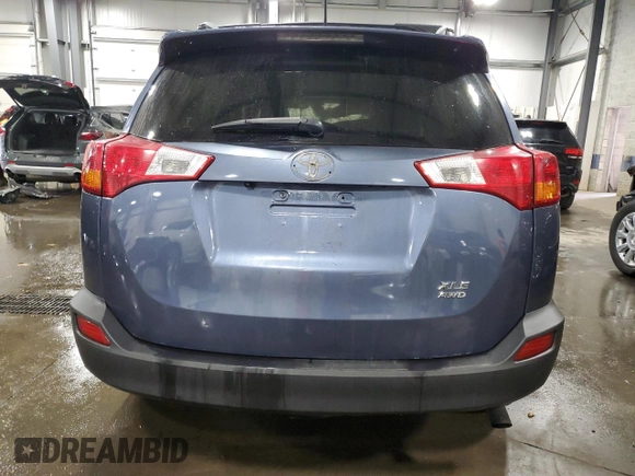 2013 Toyota RAV4 XLE with VIN JTMRFREV6DD020072, listed as a Copart auction lot 51130765 with 0 mi miles and Salvage Title. Bid and sale history available at carsss.com. Image 6.