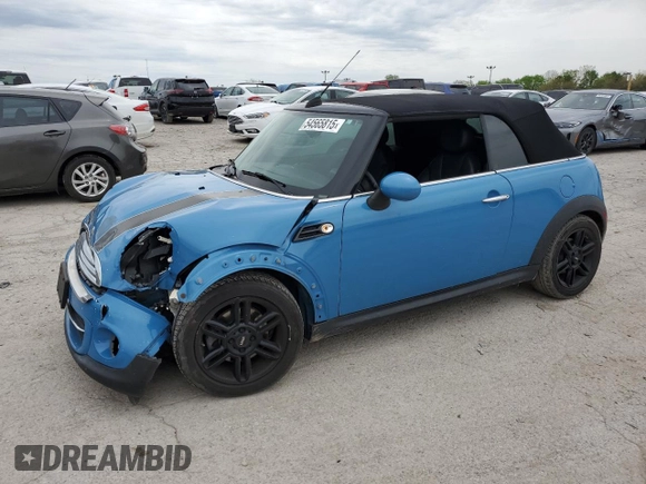 2014 MINI Convertible z VIN WMWZN3C57ET570016, wystawiony jako Copart lot #54565815 z przebiegiem 74 742 mil mil oraz Szkoda całkowita • Salvage title. Historia ofert i sprzedaży dostępna na DreamBid. Obrazek 1.