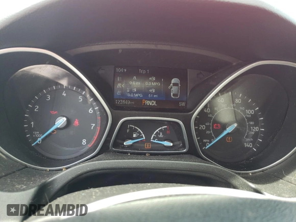 2017 Ford Focus SE with VIN 1FADP3F27HL281771, listed as a Copart auction lot 61029695 with 123,849 mi miles and Clean title. Bid and sale history available at DreamBid. Image 9.