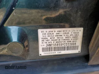 2000 Honda Accord EX z VIN JHMCG5659YC033886, wystawiony jako Copart lot #87952845 z przebiegiem 317 730 mil mil oraz Szkoda całkowita • Salvage title. Historia ofert i sprzedaży dostępna na DreamBid. Obrazek 14.
