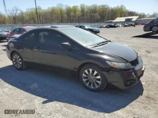 2009 Honda Civic Cpe EX with VIN 2HGFG11809H504364, listed as a Copart auction lot 53227405 with 288,077 mi miles and Salvage Title. Bid and sale history available at carsss.com. Image 4.