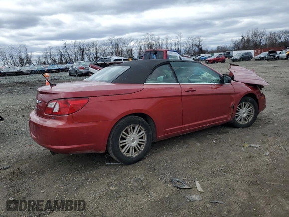 2008 Chrysler Sebring Touring with VIN 1C3LC55R08N629740, listed as a Copart auction lot 48107085 with Not provided miles and Non repairable. Bid and sale history available at DreamBid. Image 3.