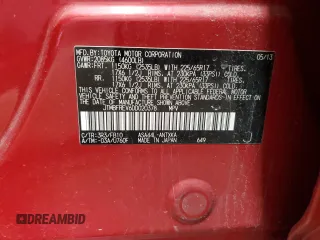 2013 Toyota RAV4 LE with VIN JTMBFREV6DD020378, listed as a Copart auction lot 56040085 with 235,298 mi miles and Salvage title. Bid and sale history available at DreamBid. Image 13.