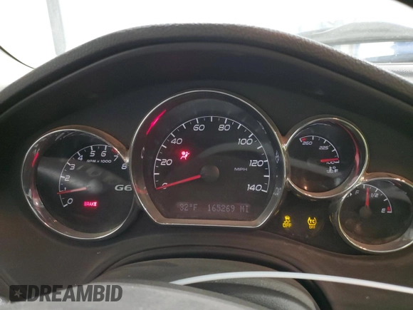 2010 Pontiac G6 w/1SC with VIN 1G2ZA5E02A4166013, listed as a Copart auction lot 88628975 with 165,269 mi miles and Salvage Title. Bid and sale history available at carsss.com. Image 9.