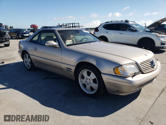 2000 Mercedes-Benz SL-Class with VIN WDBFA68F0YF188299, listed as a Copart auction lot 79522494 with 125,295 mi miles and Salvage Title. Bid and sale history available at carsss.com. Image 4.