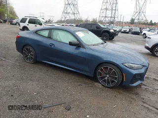 2023 BMW 4 Series M440i xDrive with VIN WBA13AR07PCL27599, listed as a IAAI auction lot 41963102 with 23,526 mi miles and . Bid and sale history available at DreamBid. Image 1.