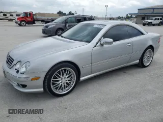 2002 Mercedes-Benz CL 500/600 with VIN WDBPJ75J02A022095, listed as a Copart auction lot 55461235 with 117,572 mi miles and Clean Title. Bid and sale history available at DreamBid. Image 1.