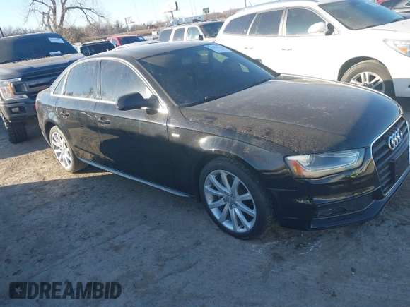 2014 Audi A4 Premium with VIN WAUAFAFL2EN027265, listed as a IAAI auction lot 41394334 with 130,582 mi miles. Bid and sale history available at carsss.com. Image 1.