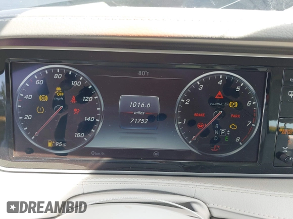 2016 Mercedes-Benz S 550 with VIN WDDUG8CB4GA227288, listed as a IAAI auction lot 41851012 with 71,752 mi miles and . Bid and sale history available at carsss.com. Image 7.